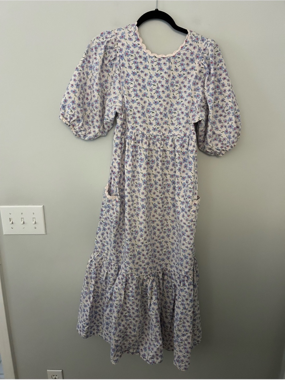 Clarice Ditsy Rik Rak Midi Floral Dress - Picture 3 of 8